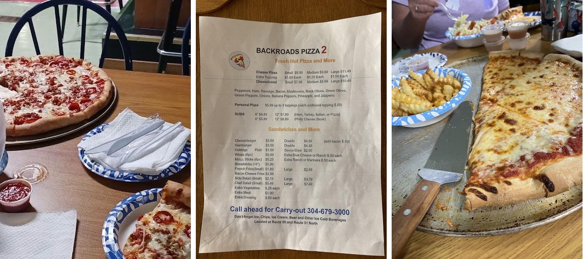 Back Roads Pizza 2 Menu