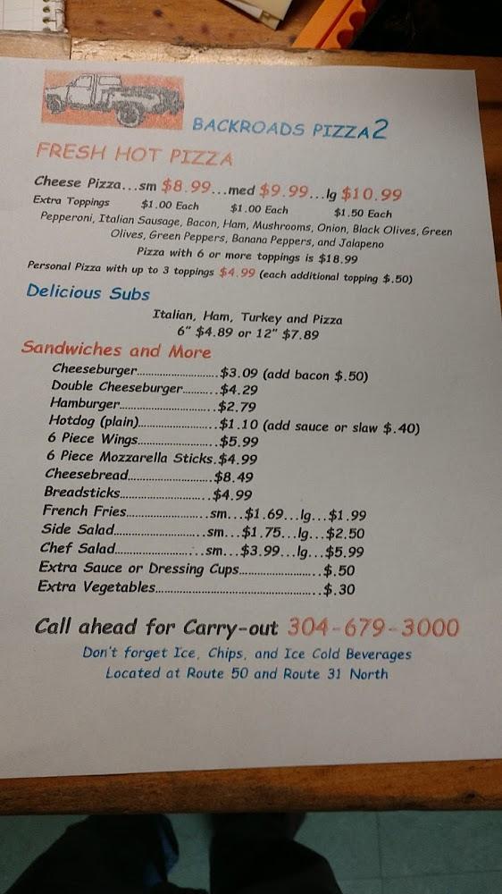 Back Roads Pizza 2 Menu image 2